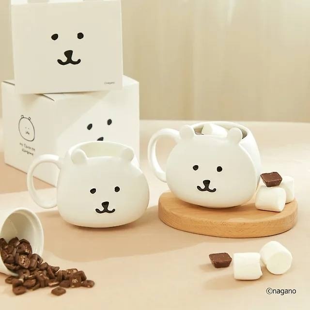 現貨｜韓國限定 白熊 400ml造型馬克杯 Face Mug