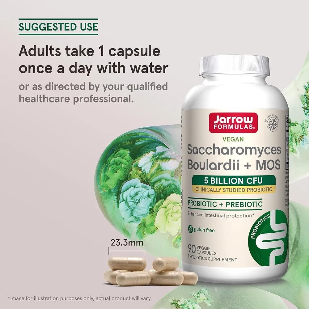 美國Jarrow Formulas杰諾布拉氏酵母菌+MOS素食膠囊 人&寵物適用