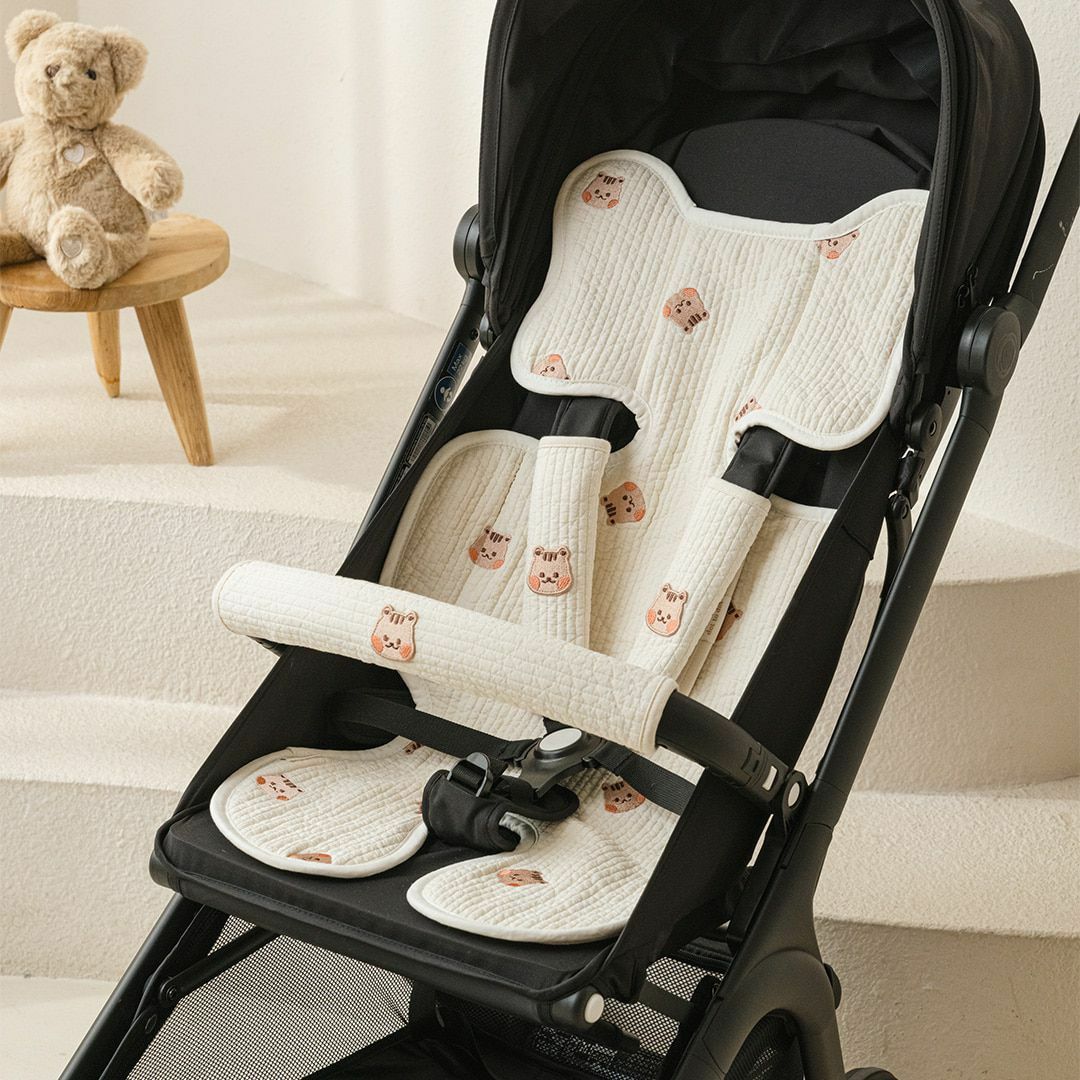 (海外特別限定版!售完結束!) PREMIUM絎縫系列-圓圓臉嬰兒車墊
