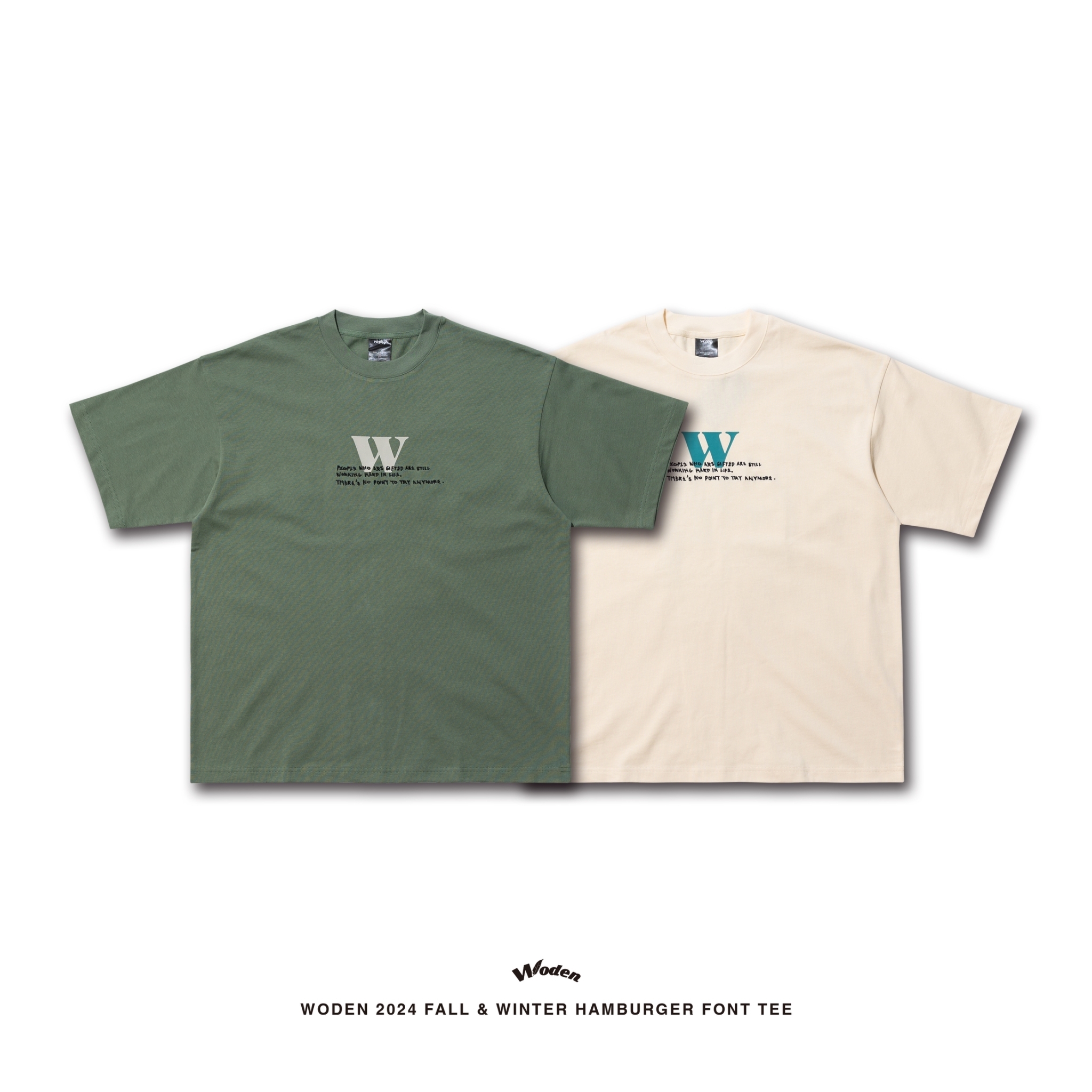 WODEN 2024 Fall & Winter 004 Hamburger Font Tee
