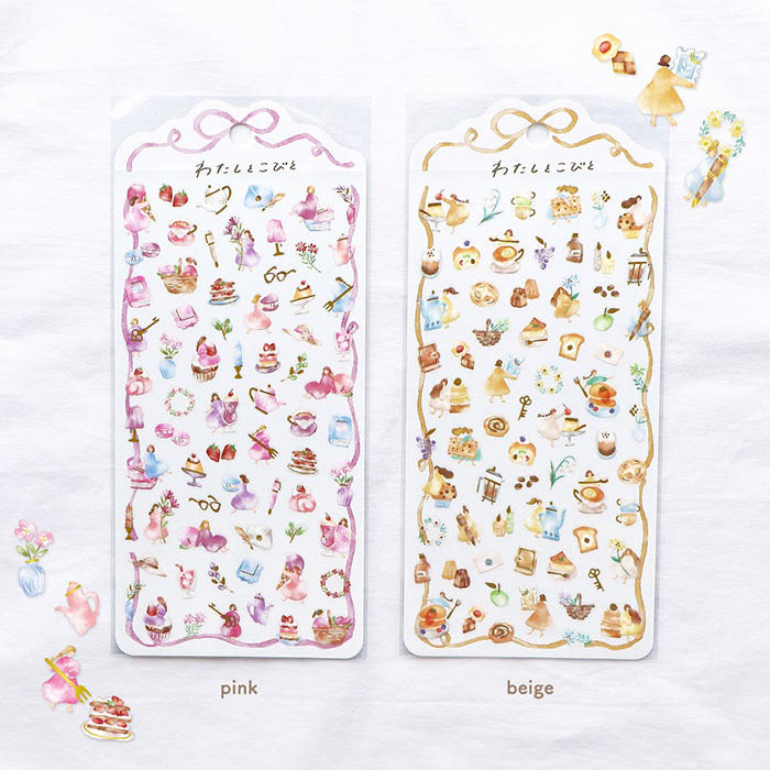 我與小矮人 燙金透明貼紙｜日本Mind Wave