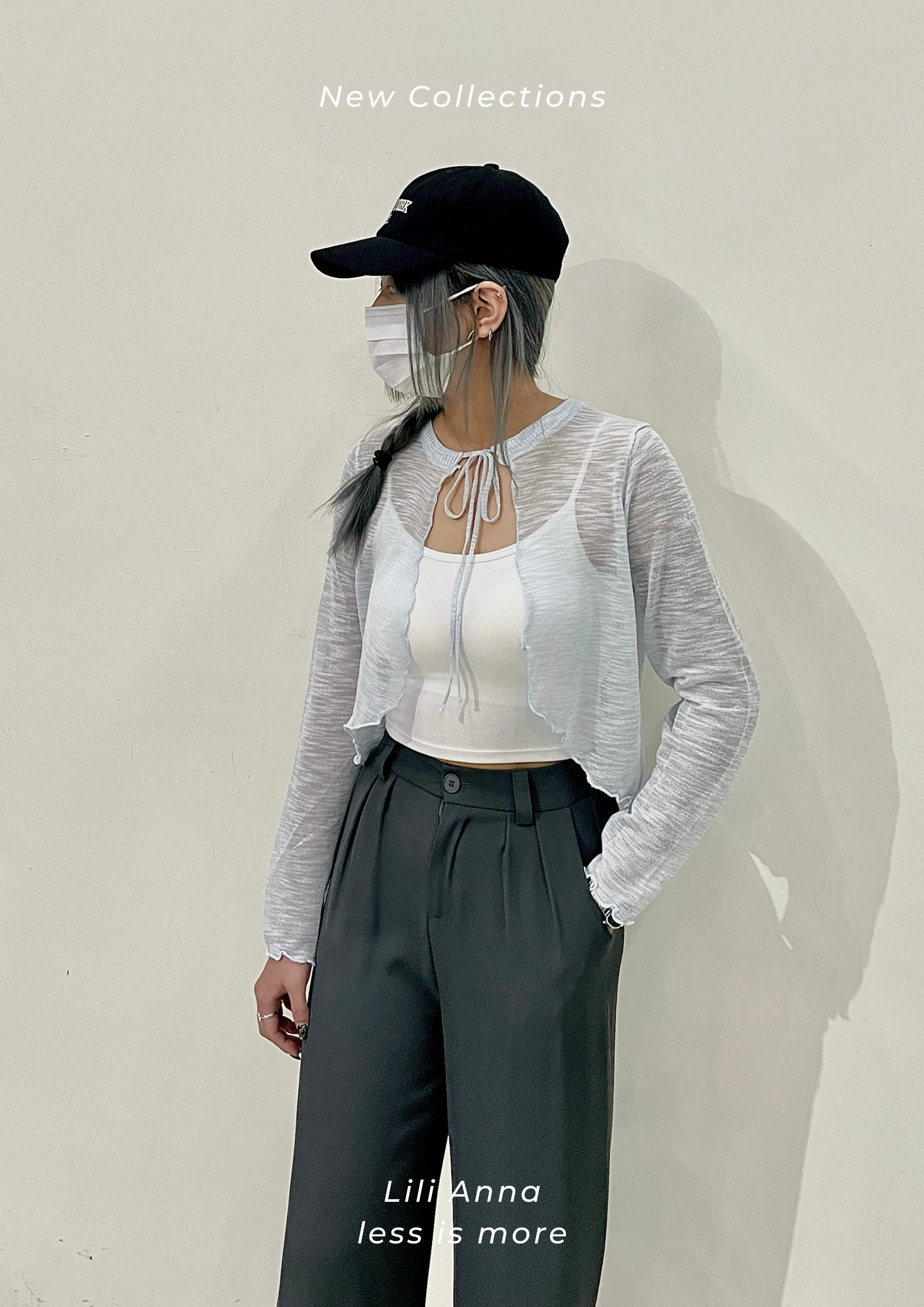 美膚混紡綁帶罩衫 - 0401