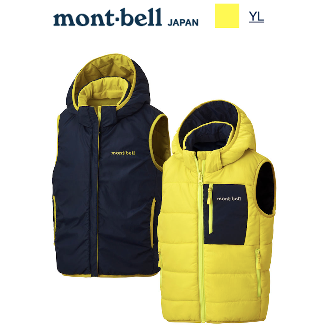日本 Mont-Bell Thermawrap Round Neck Vest 幼童雙面輕便保溫背心