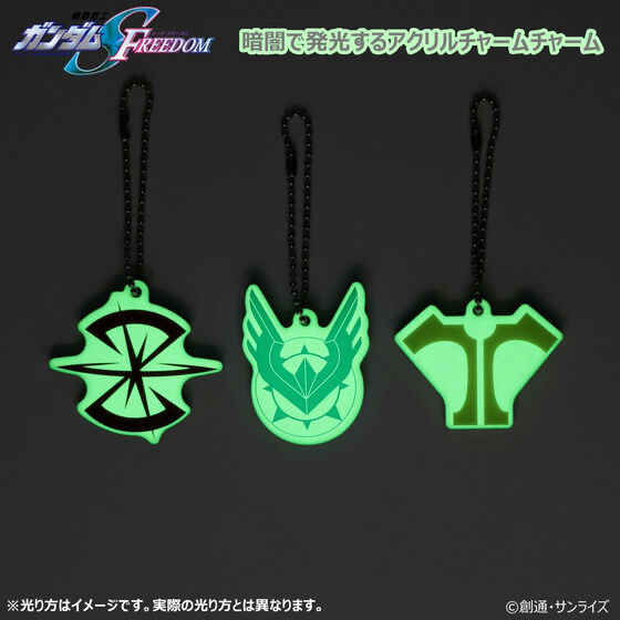 219469 Pbandai 預訂 2024/12月 機動戦士ガンダムSEED FREEDOM 蓄光マークシリーズ アクリルチャーム（全3種）