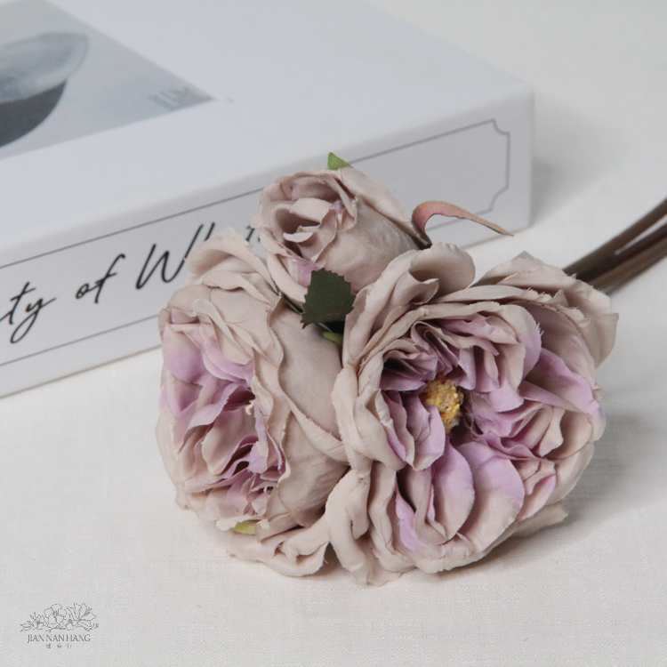 人造花 玫瑰束 淺紫