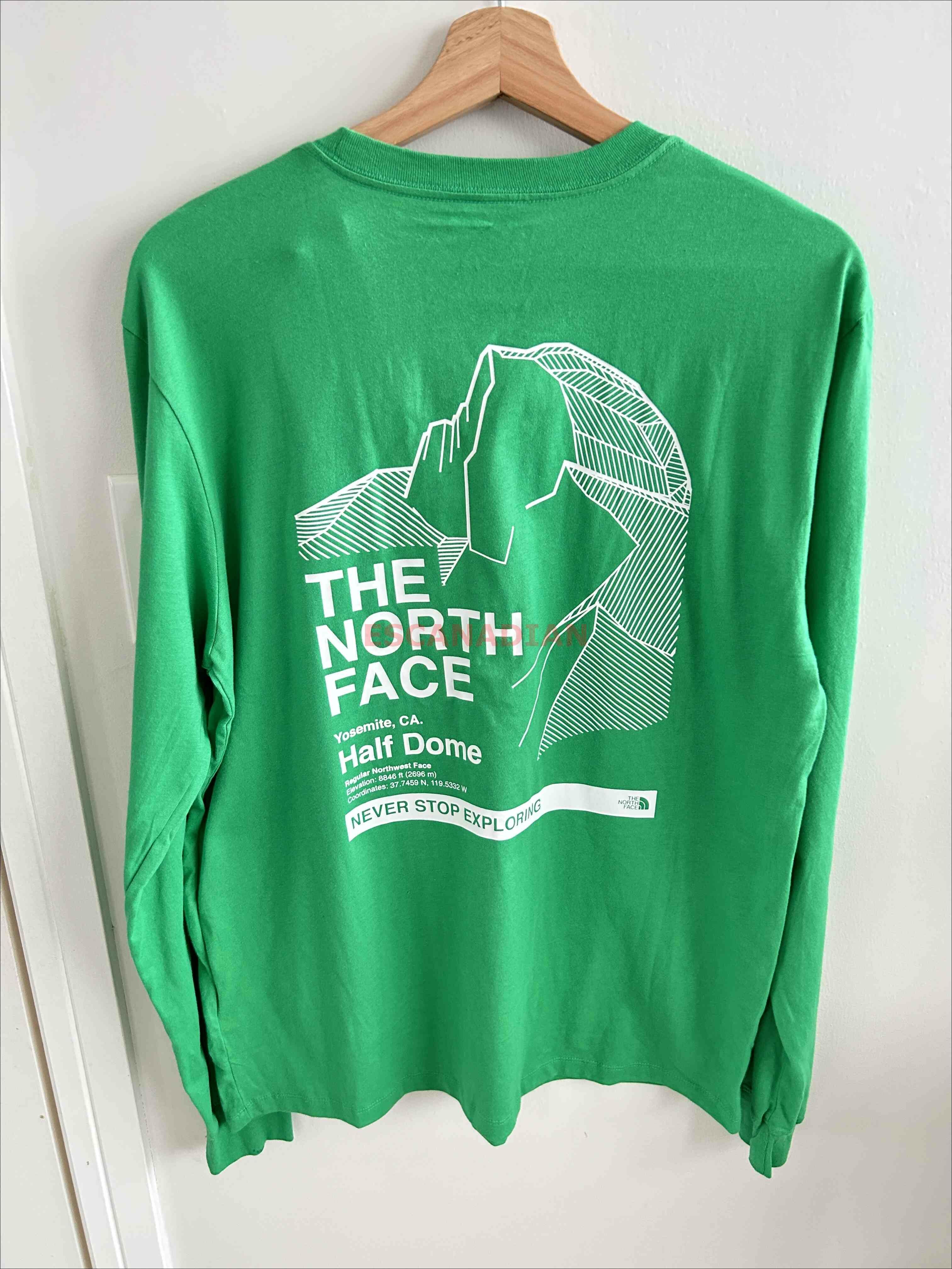 THE NORTH FACE 男大人 山脈圖案 長TEE (前小後山脈)