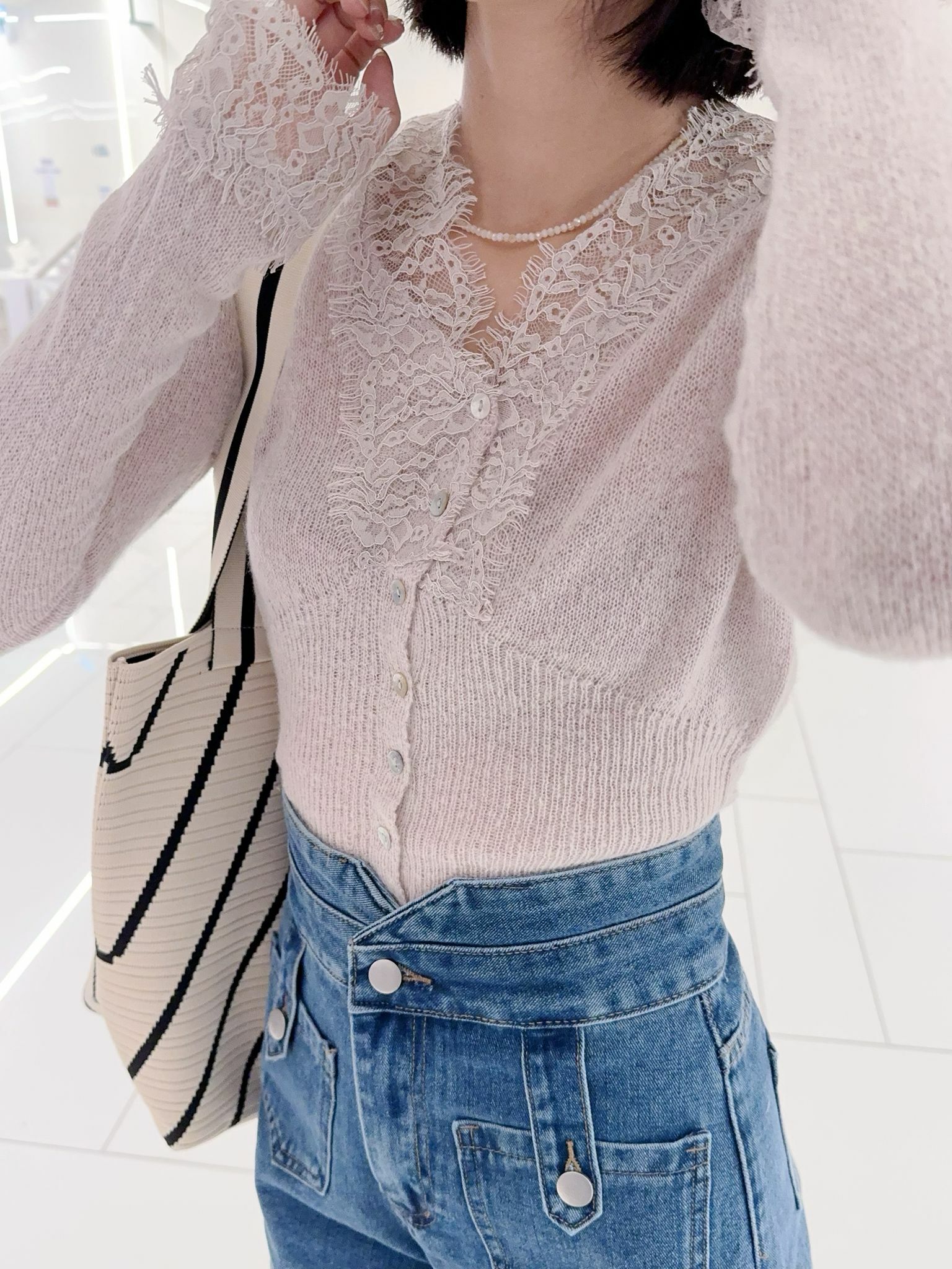 TOP#6418🤍瀘鏡面膜上衣