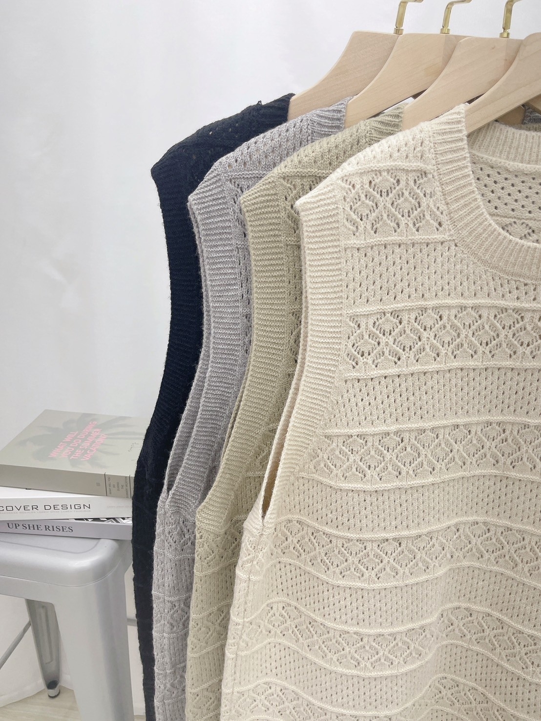 (貼)2245圓領編織背心長洋