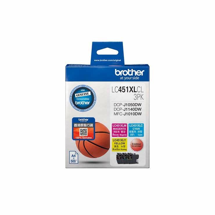 Brother LC451XLCL 3PK 高容量彩色墨盒套裝