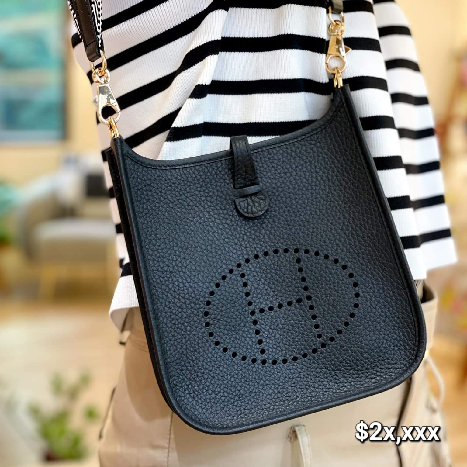 Hermes Mini Evelyne  Clemence Leather Black GHW HK$2x,xxx 詳情請PM我哋 (HK$2,000 訂金)