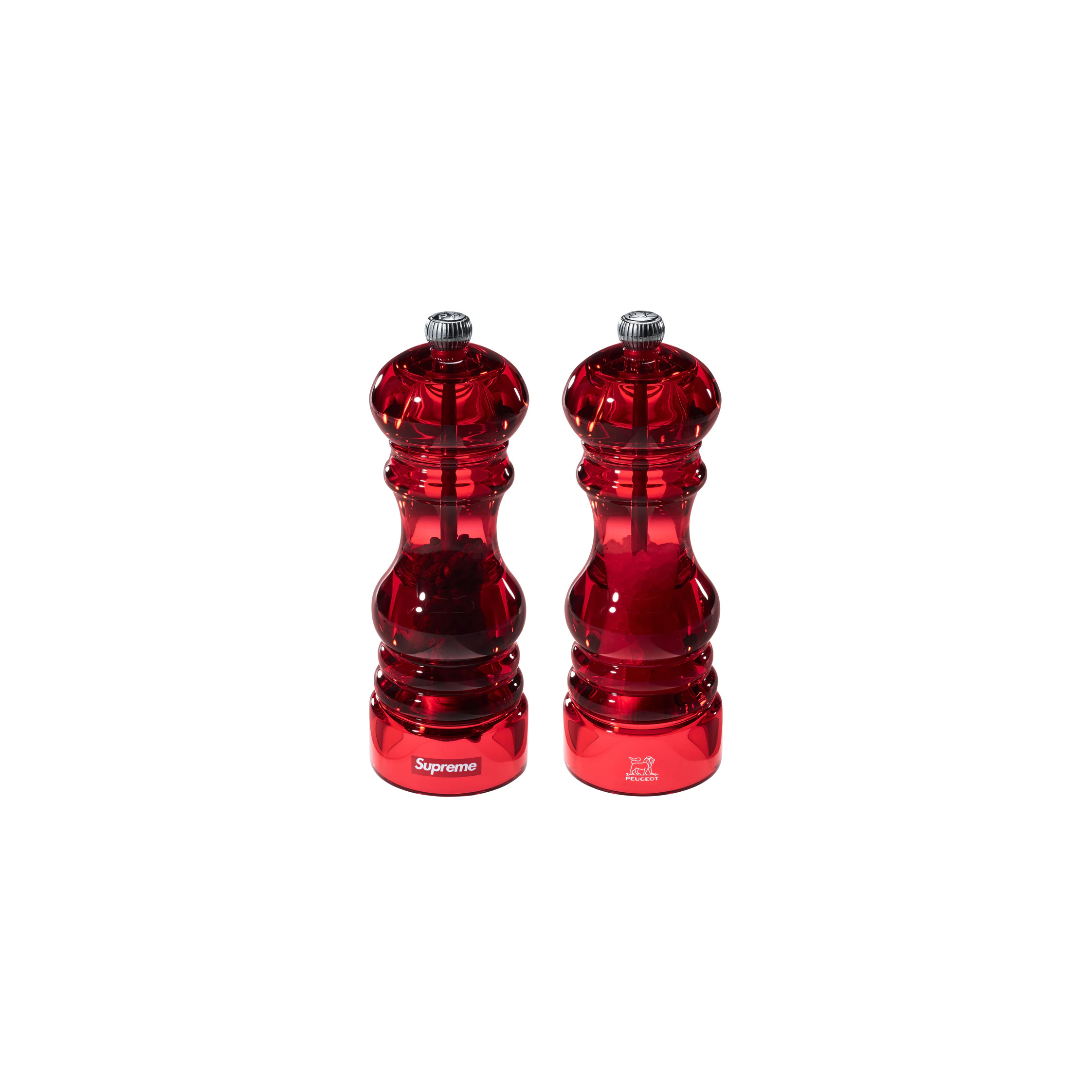 -(C06)-SUPREME PEUGEOT SALT & PEPPER MILL FW24 (SET OF 2) 18CM/7" 胡椒罐 紅-FW24A29