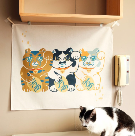 皮康｜招財貓島民掛布（嬸之友達/橘橘橘貓）