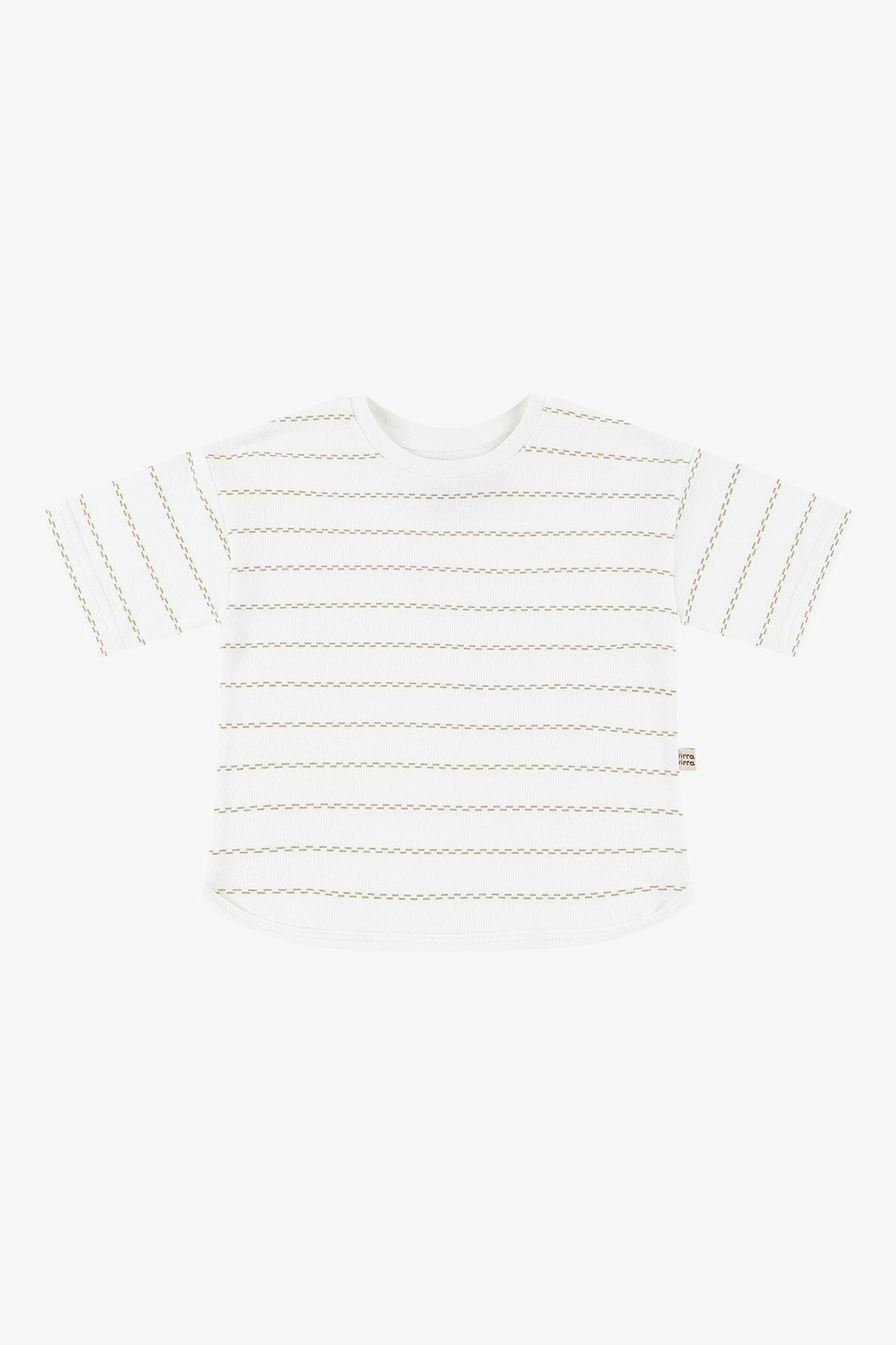 WirraWirra▪︎條紋落肩短袖 Striped Shoulder-Drop Short Sleeves