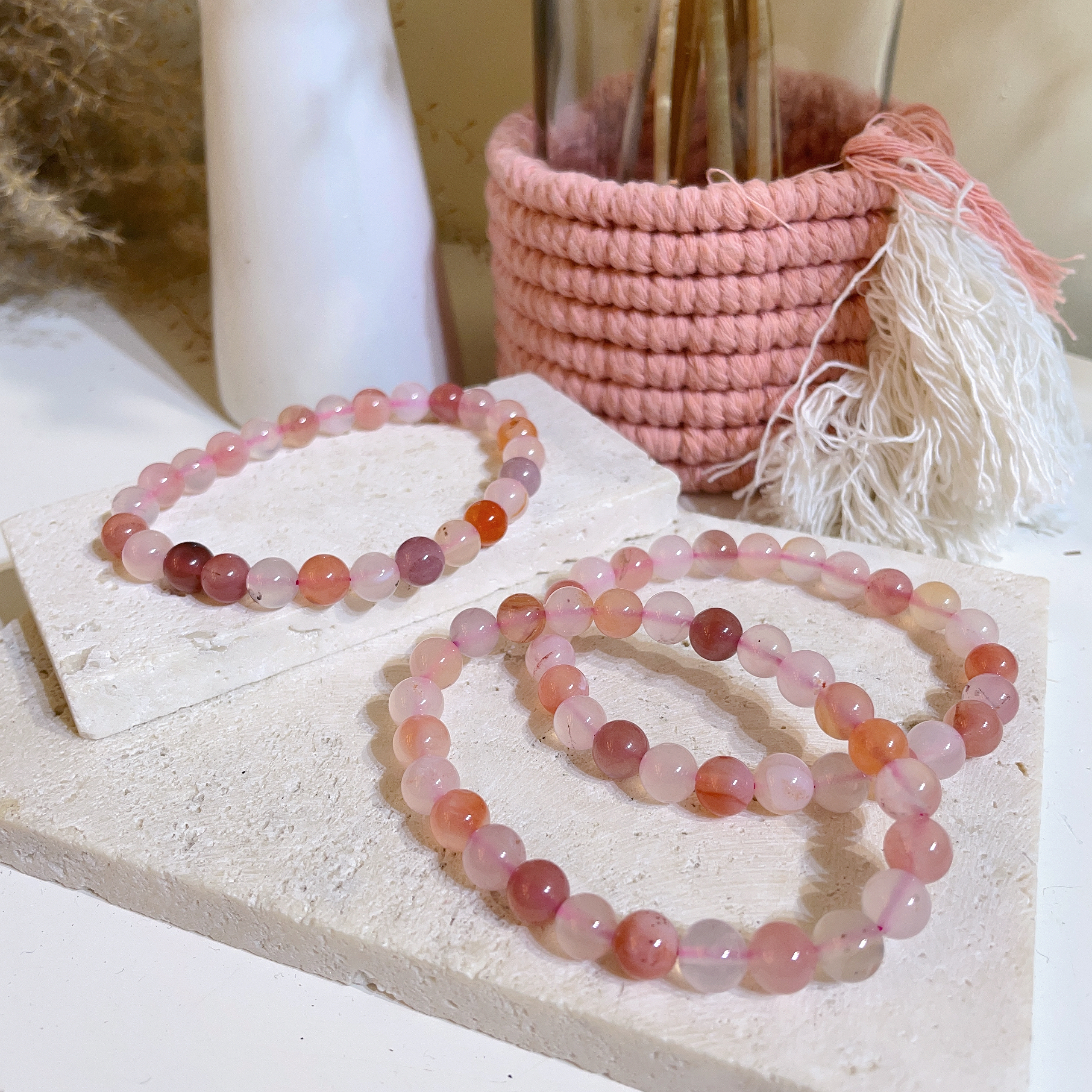 雙色瑪瑙手串 7mm