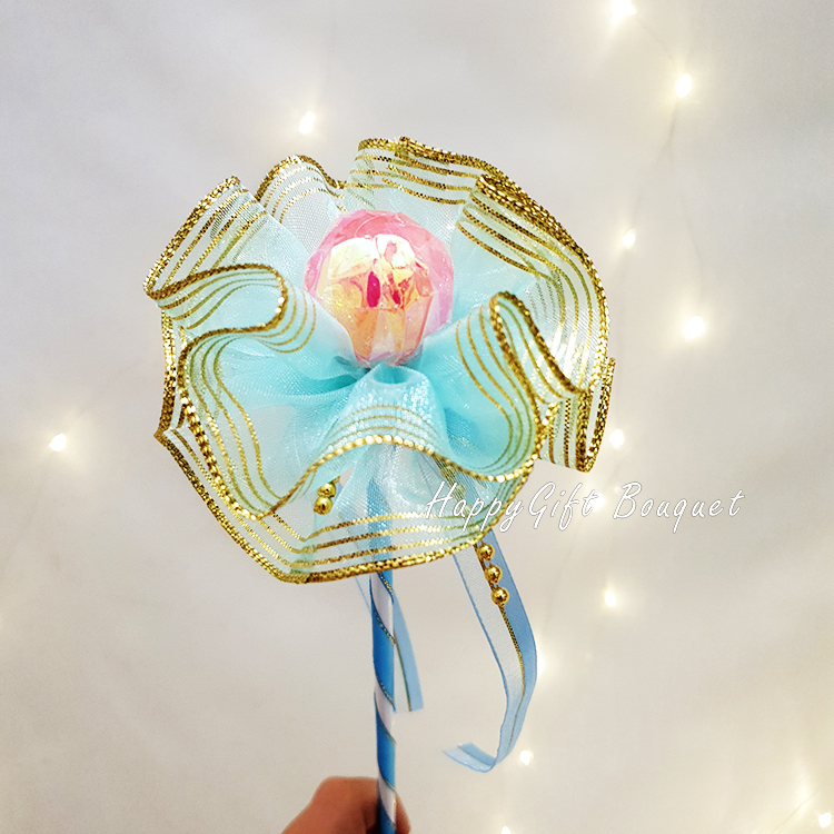 單支棒棒糖花束,單支棒棒糖花棒,棒棒糖雙層拉花棒,Single lollipop bouquet, single lollipop flower stick, double-layer lollipop flower stick