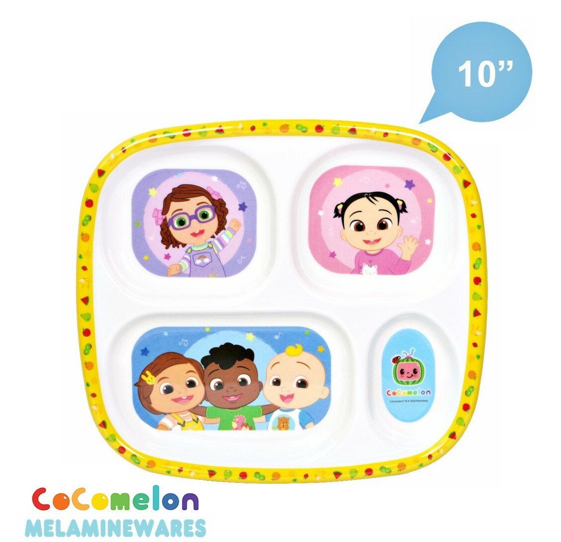 Cocomelon 10.4" 方形隔碟 (科學瓷)