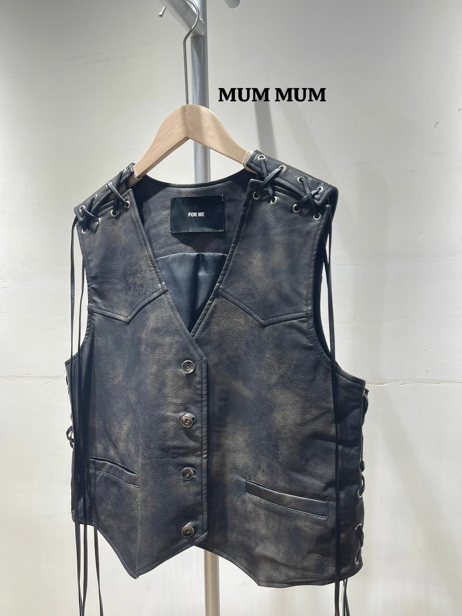 0211480a/仿皮搖滾吧馬甲背心40/40/22