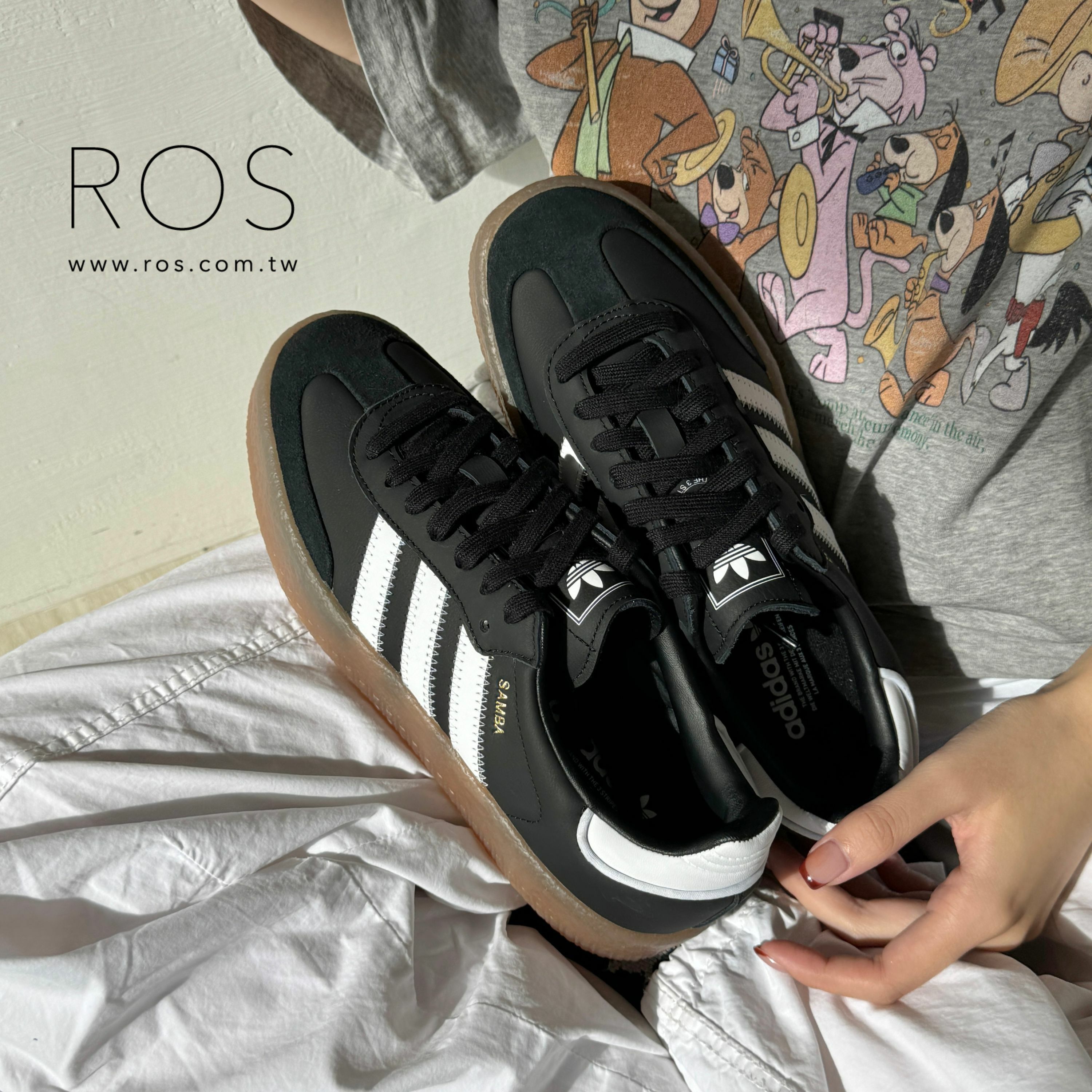 Adidas Sambae 黑色厚底