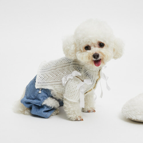 Louisdog 白色針織小外套