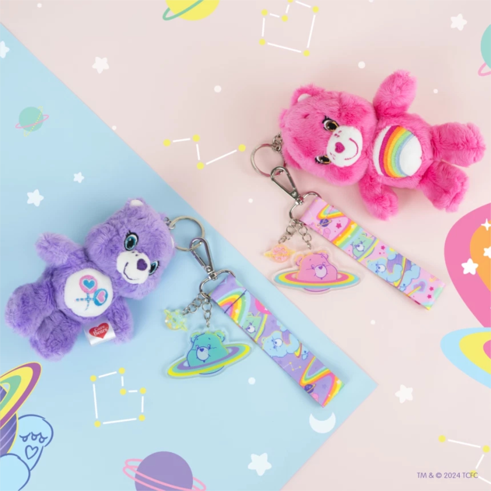 CARE BEARS 彩虹熊 緞帶 鑰匙圈 代購