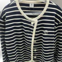 [S] RONRON TWEED SWEAT CARDIGAN,NAVY STRIPE, S09368-NAVY STRIPE (SZZ484)