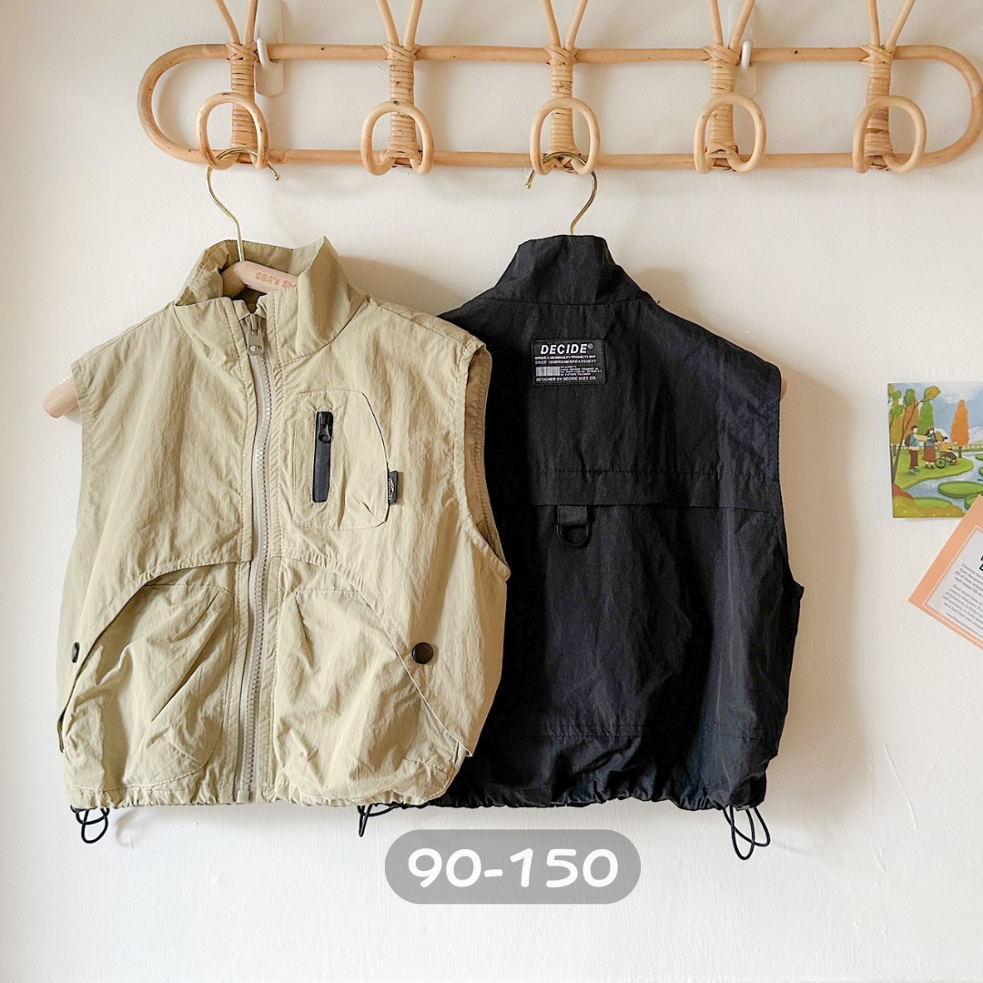 【限量】帥氣弧線防風背心