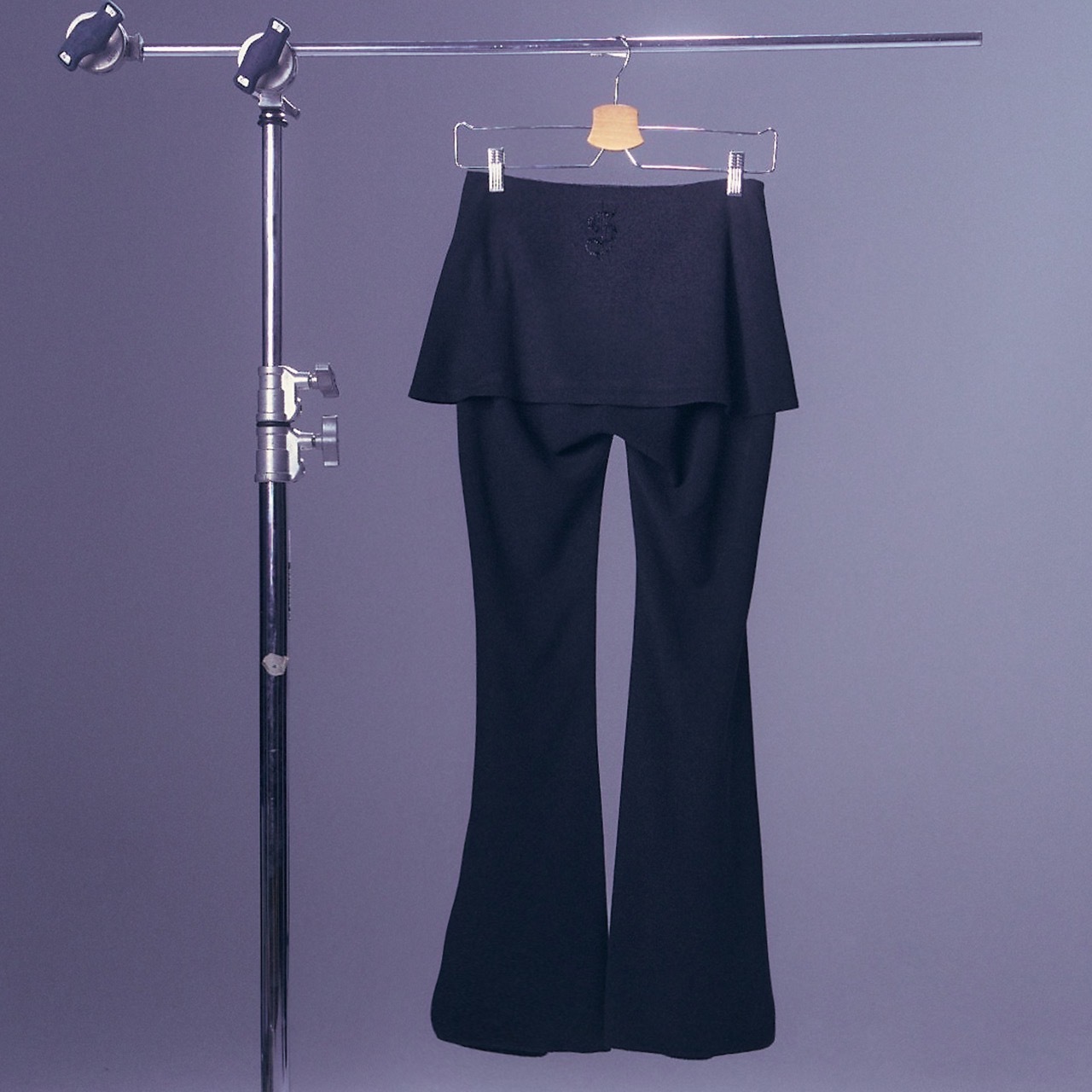Cut-out Layered Skirt Pants
