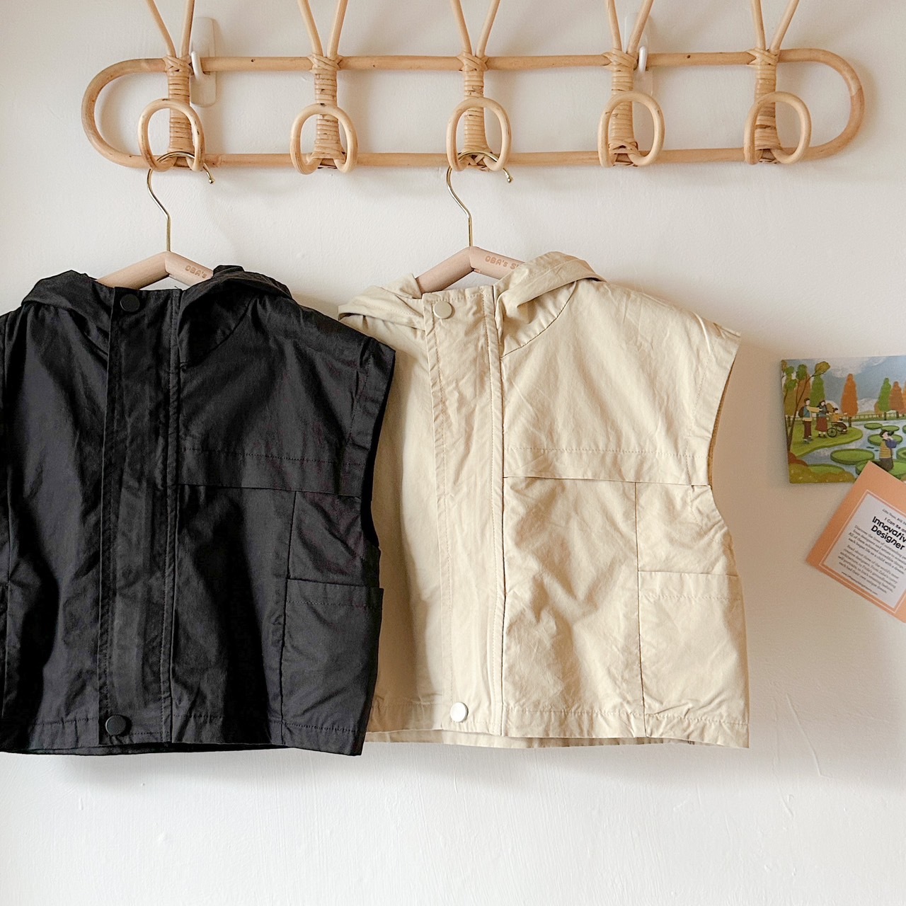 【限量】連帽砍肩防風背心