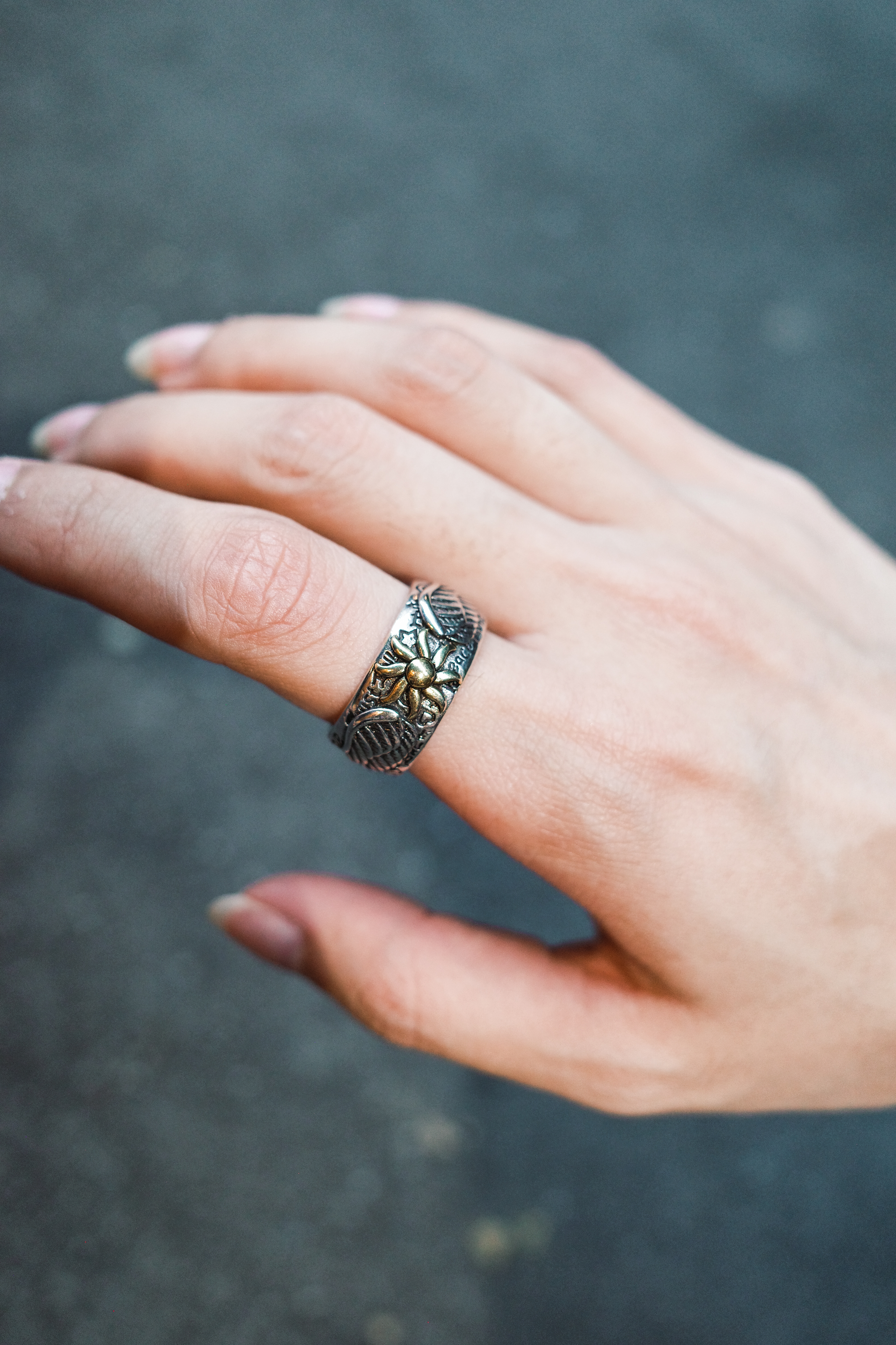 『Always_Good』太陽花 電鍍 銅戒