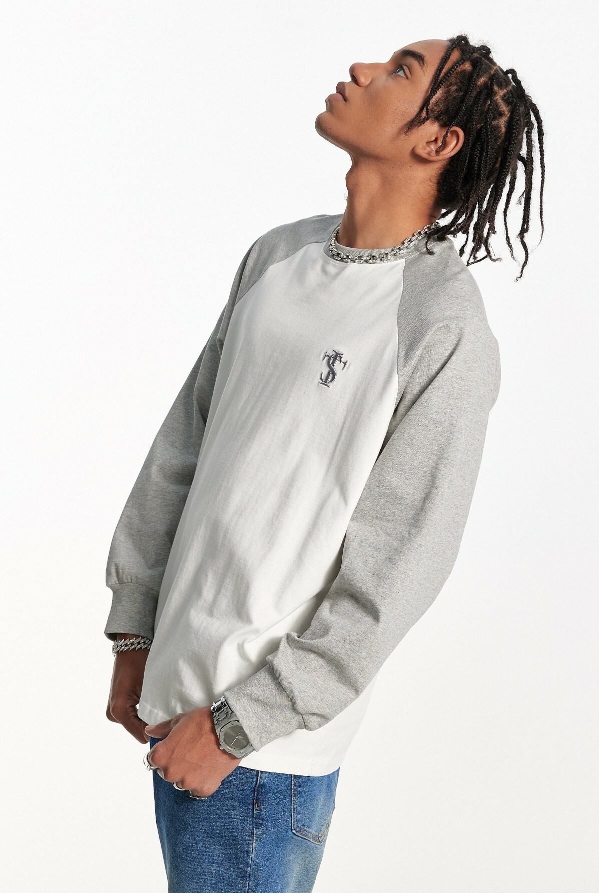 STK SmallTownKid 重磅插肩 撞色拼接 長袖