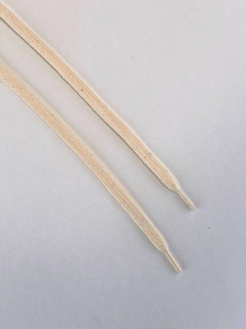 Lacraft【日本製】米白色雙層全棉鞋帶 - Creamy