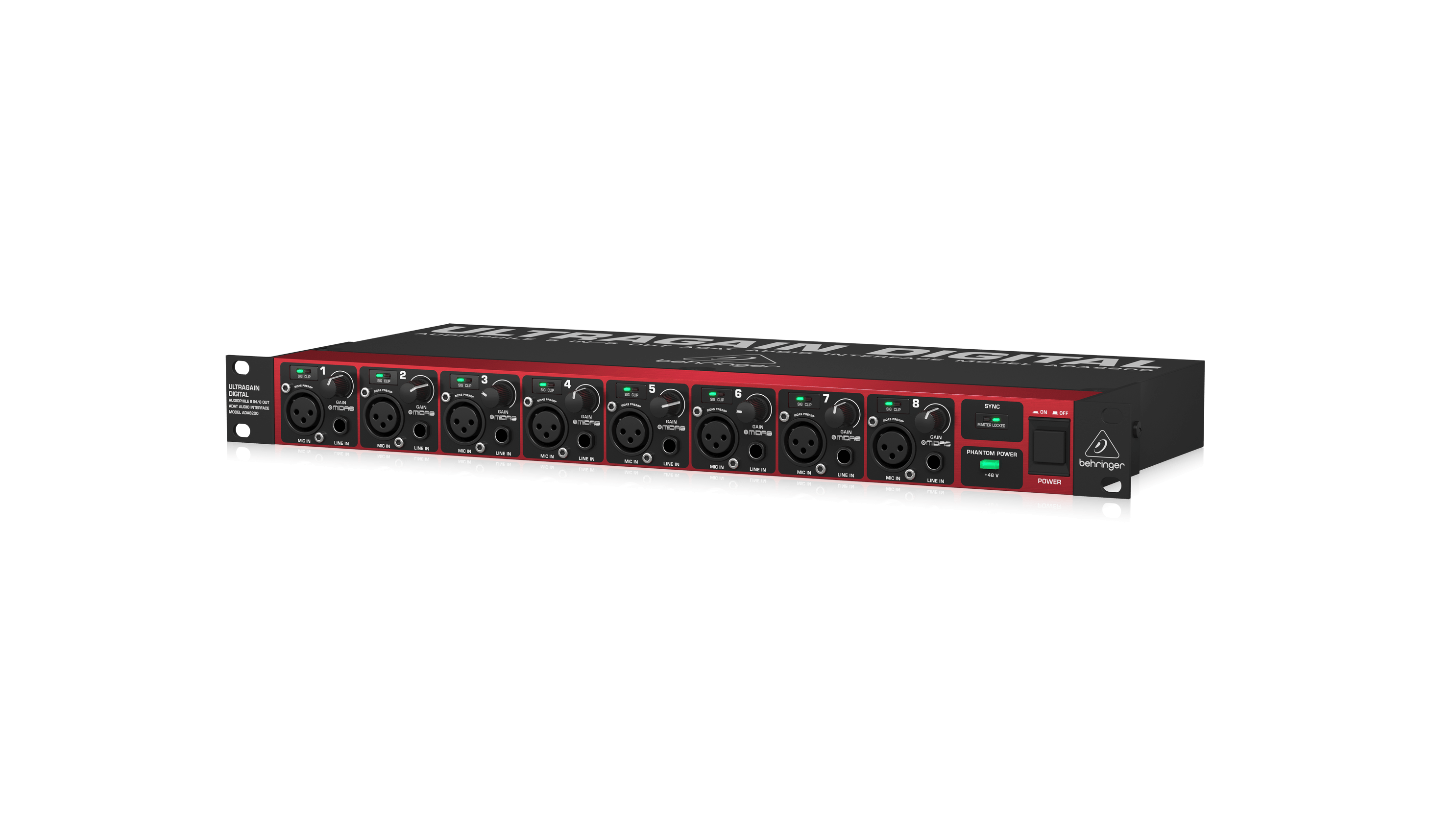 BEHRINGER ADA8200 8 In/8 Out ADAT Audio Interface with
