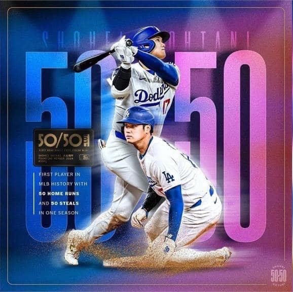 【Luxury】現貨 限量販售 日本職棒 棒球選手 大谷翔平 Shohei Ohtani  50/50紀念卡套 全壘打