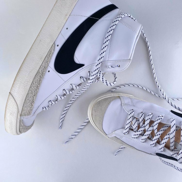 Lacraft【日本製】藍白色雙層纖維鞋帶 - Sailor