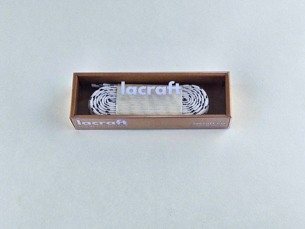 Lacraft【日本製】藍白色雙層纖維鞋帶 - Sailor