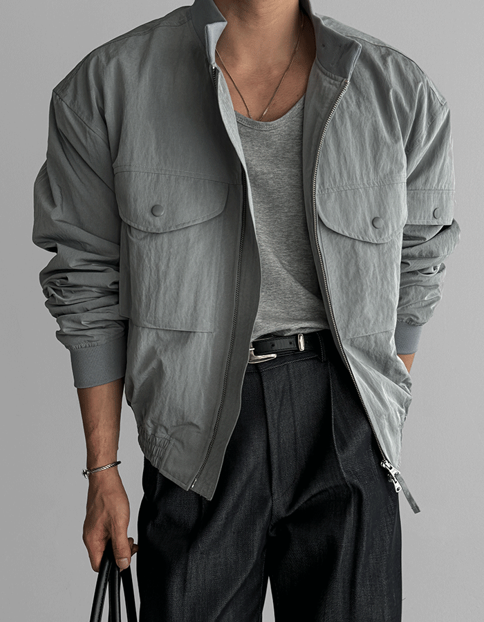 羅紋尼龍夾克外套