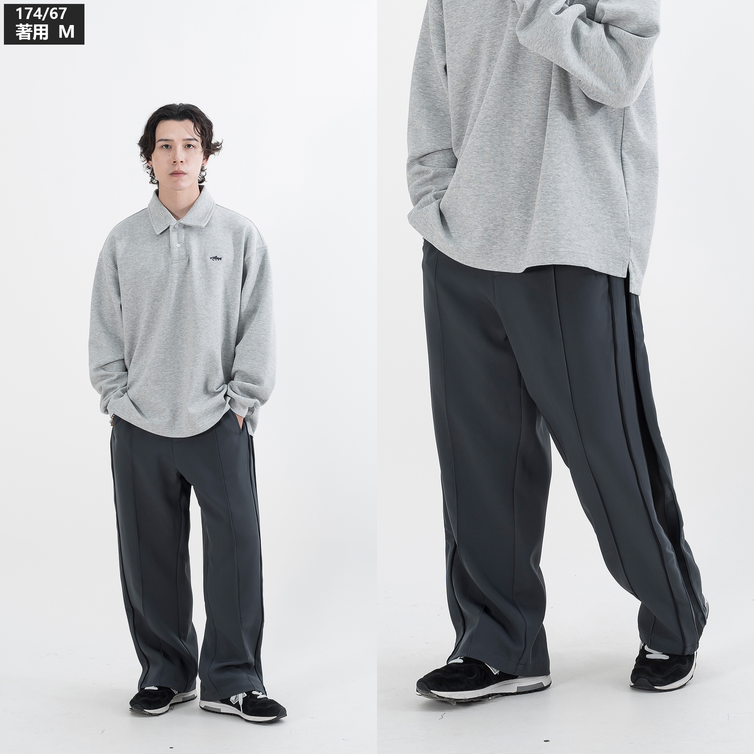 AGILITY Zip Track Pants 寬版側拉鍊運動長褲[WO8]