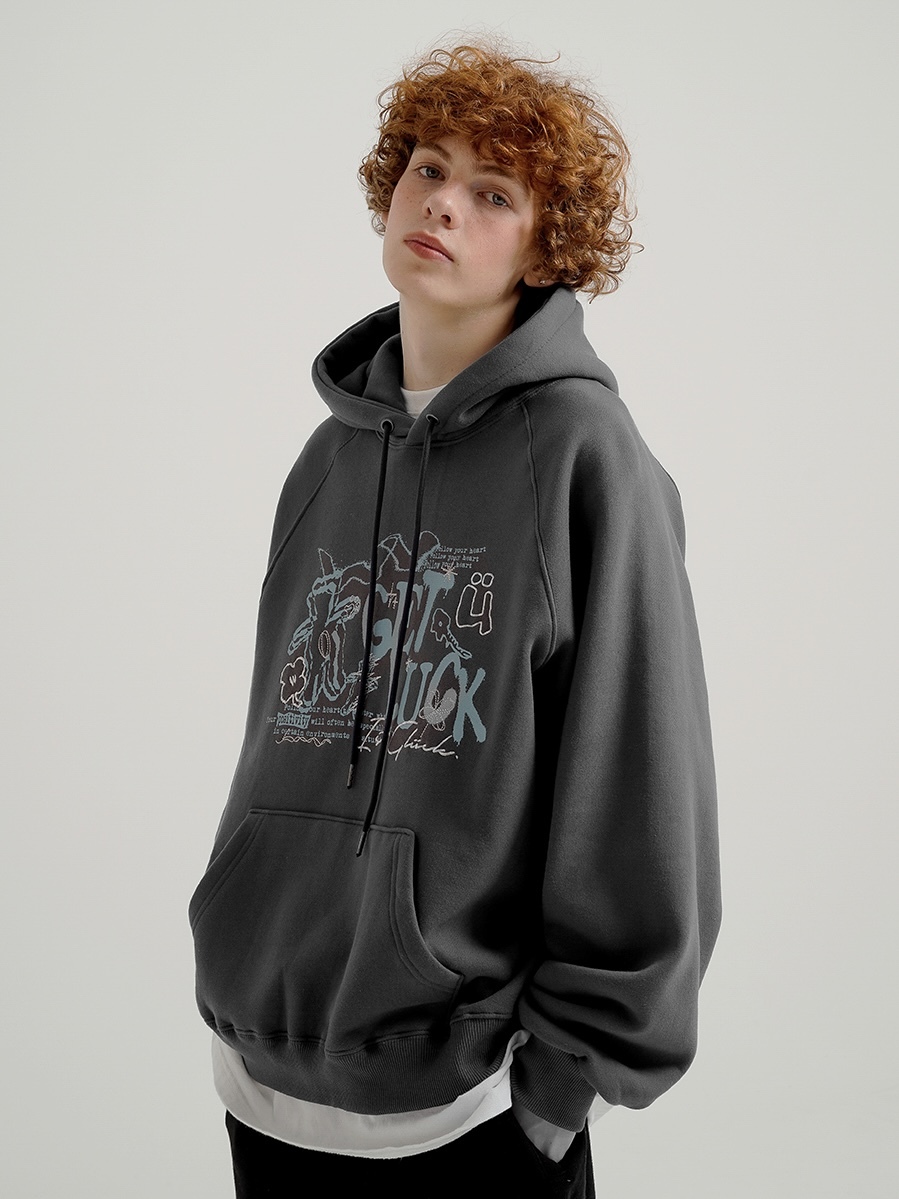 <預購> 韓國WV PROJECT GET LUCK🍀電繡刷毛帽T#帽踢