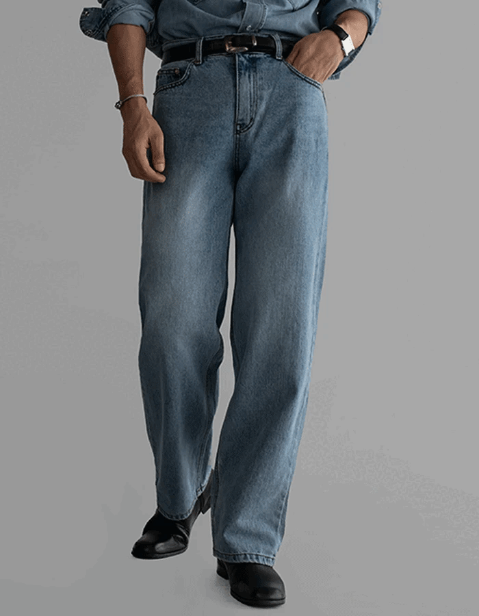 西部水洗牛仔褲