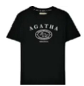 [S] AGATHA LOGO PRINT 24 NEW SHORT SLEEVE T-SHIRT,BLACK, AGT845-107 (SAG19)