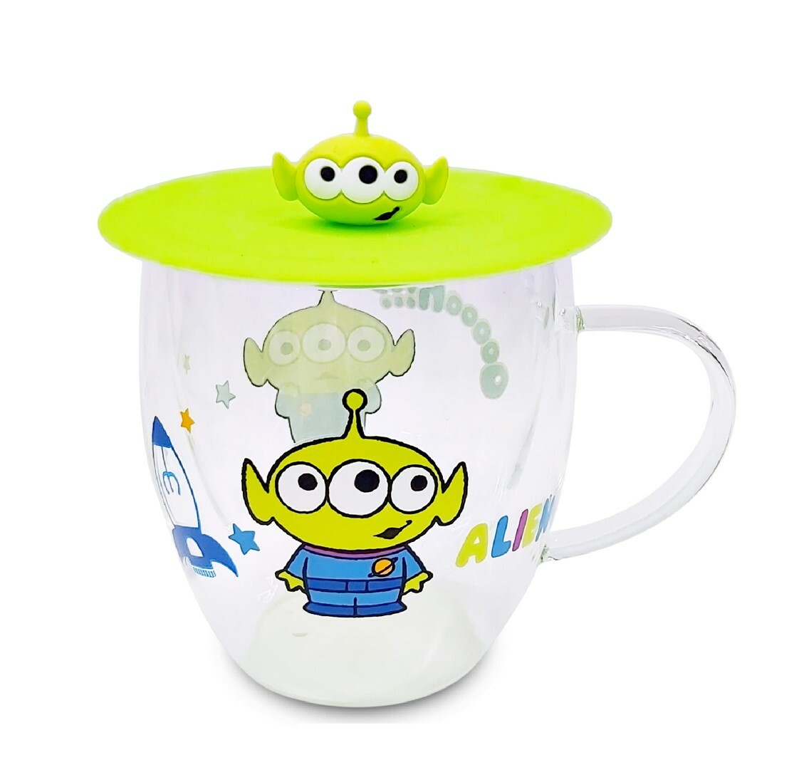 反斗奇兵 - 雙層玻璃杯連硅膠蓋(三眼仔)