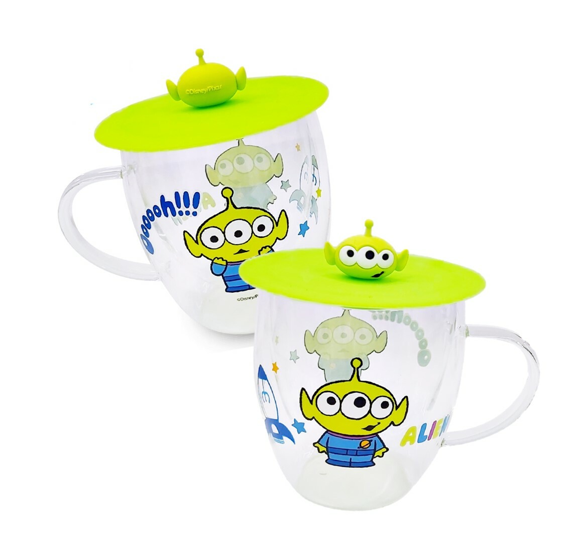 反斗奇兵 - 雙層玻璃杯連硅膠蓋(三眼仔)