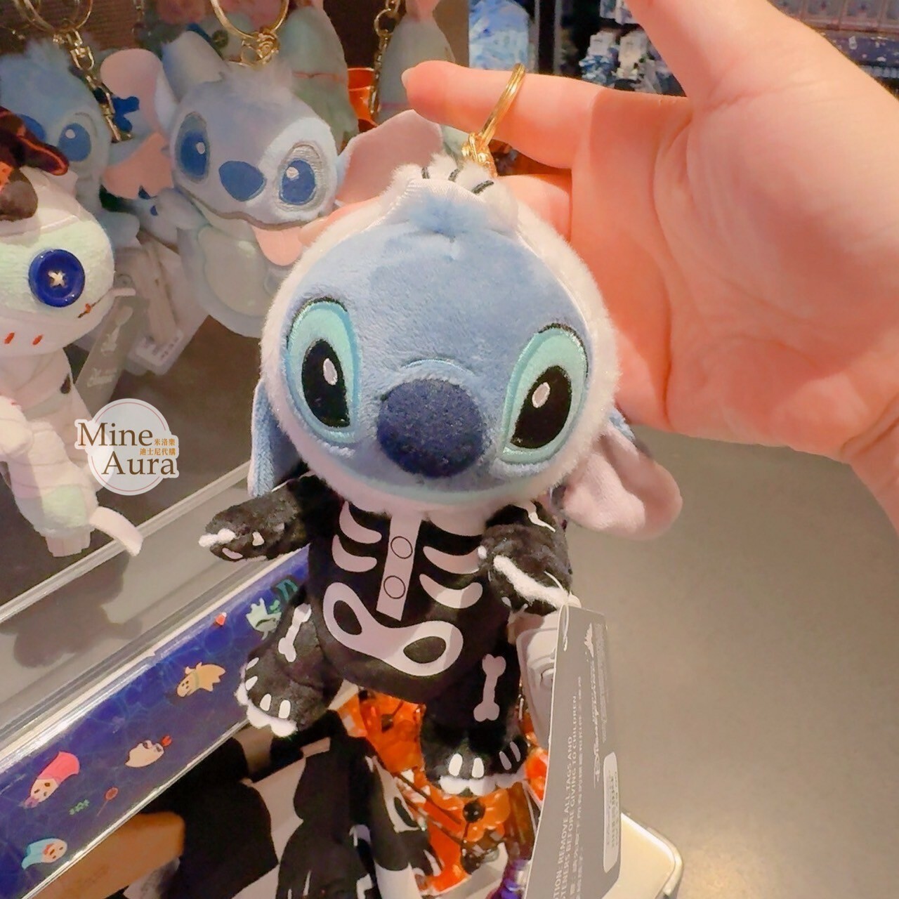 (現貨) 2024 萬聖節限定 史迪奇 Stitch 骷顱裝造型 絨毛 鑰匙圈 吊飾 星際寶貝 Lilo & Stitch -香港迪士尼樂園