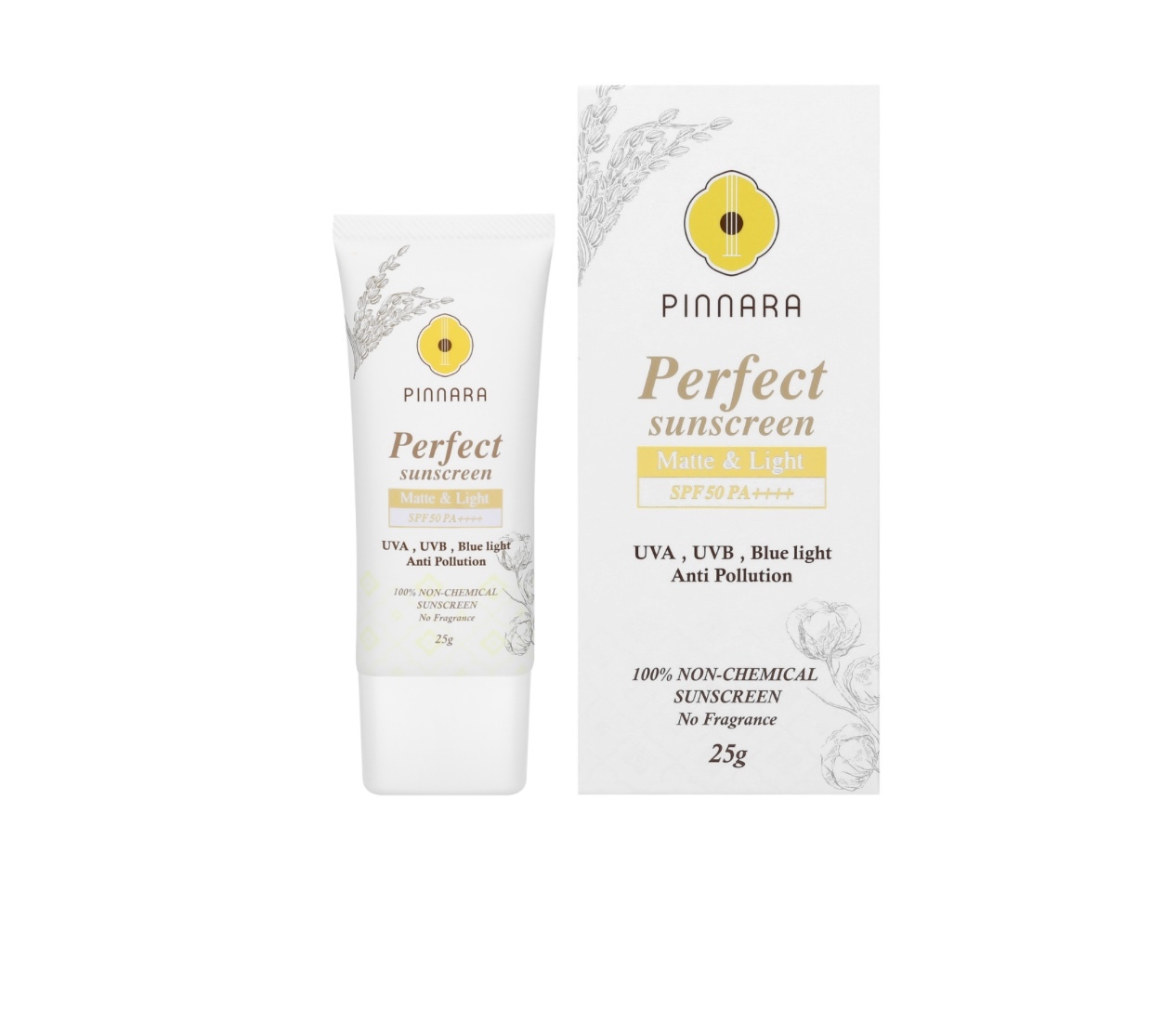 PINNARA - 完美霧面輕薄防曬霜 SPF50 PA++++（ 有色 ）