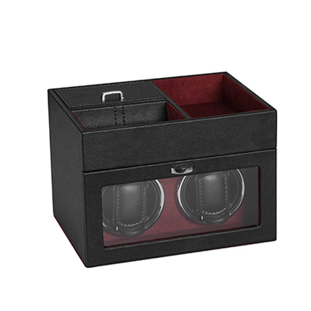 【自動上鍊盒】B001 2+0 麂皮絨 多功能 收納首飾 自動上鍊盒-