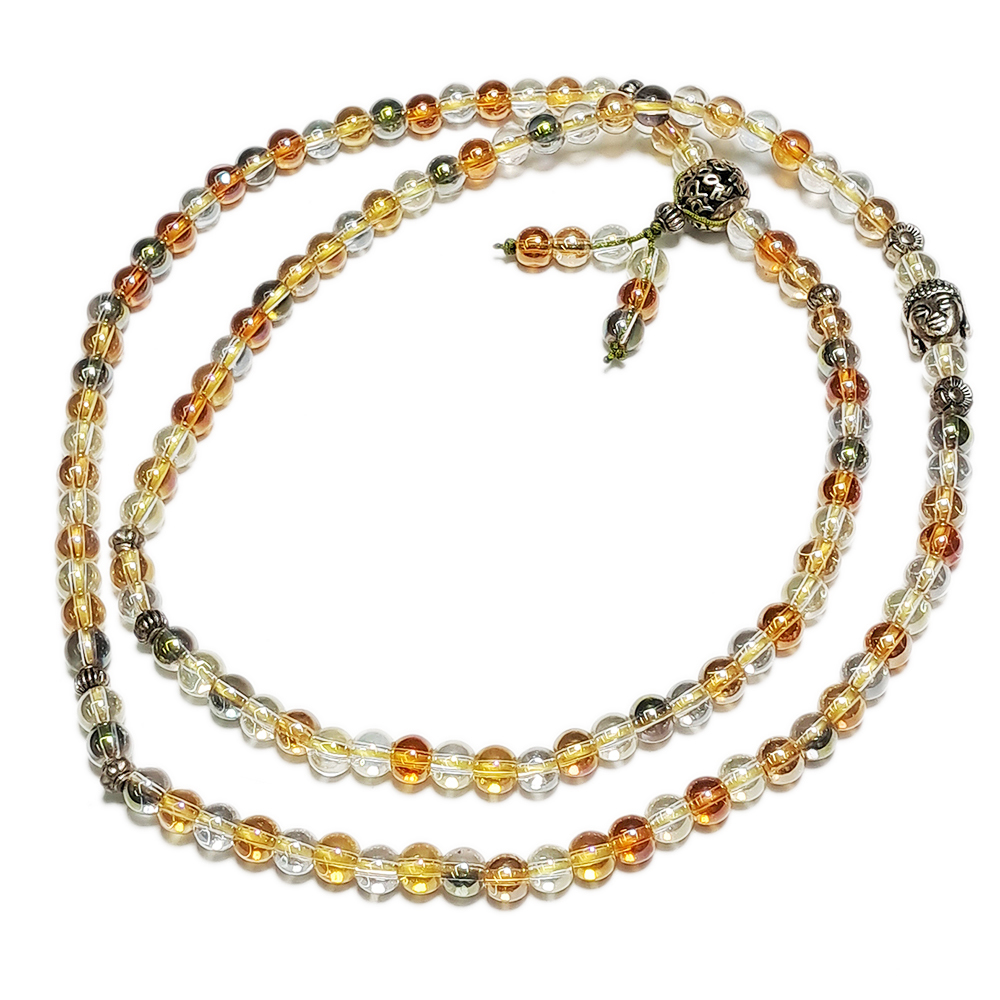 佛首+珍珠光七寶琉璃108念珠6mm【十方】143818