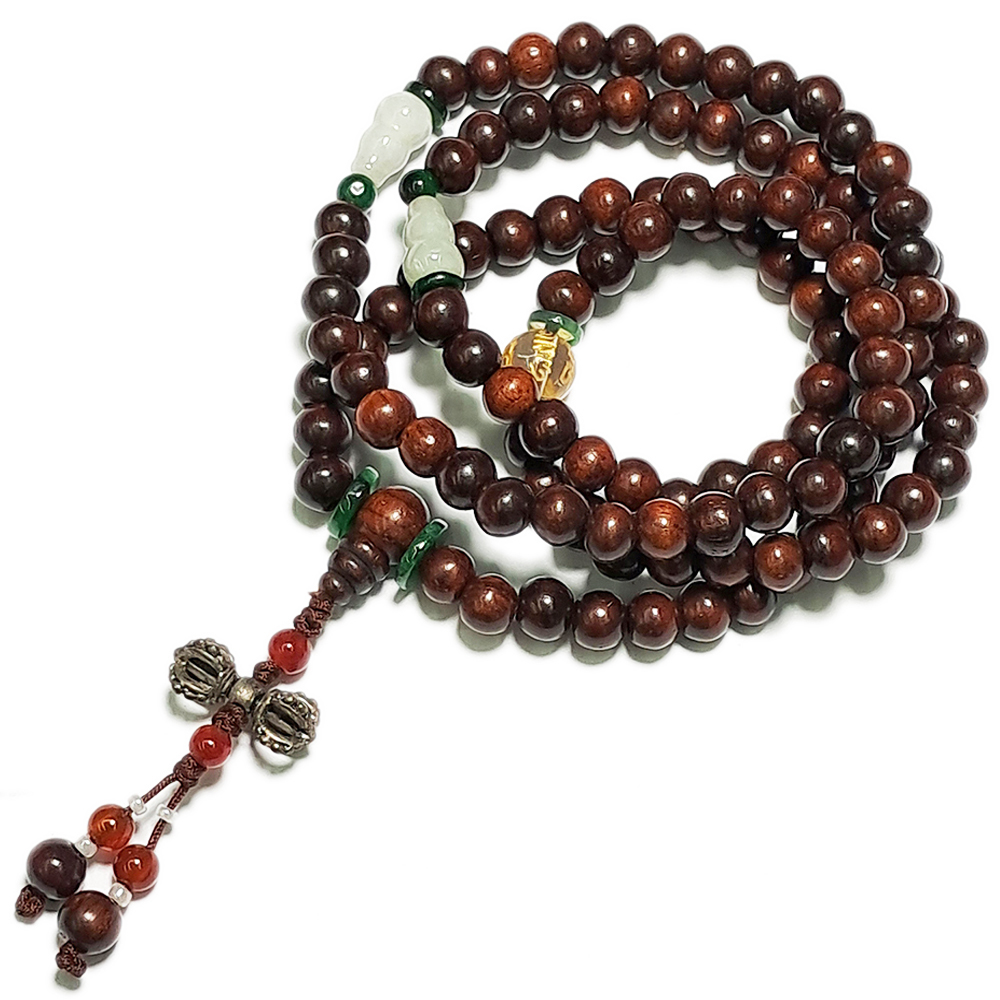 玉葫蘆&紫檀108念珠6mm【十方】120939