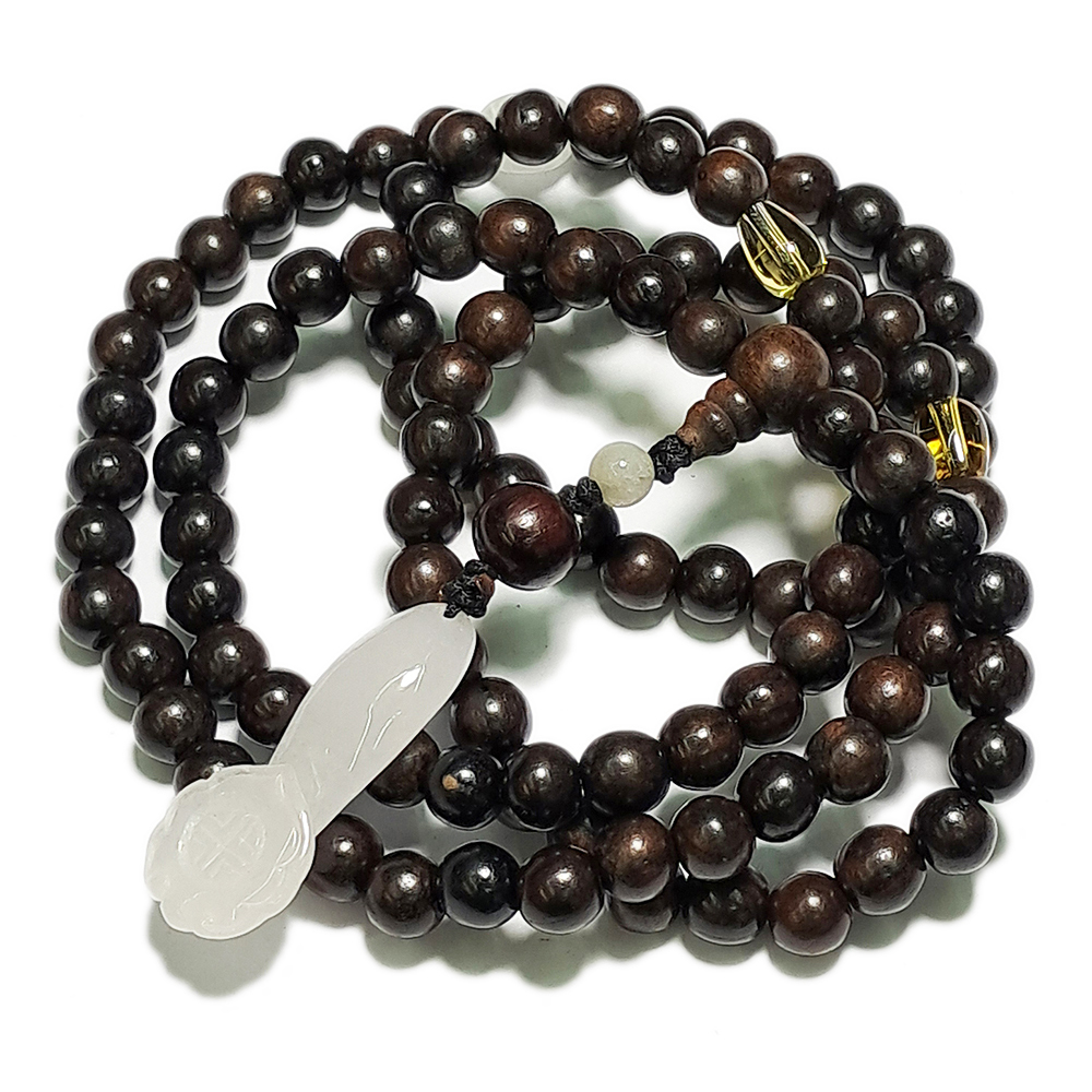 玉如意+黑紫檀108念珠8mm【十方】134563