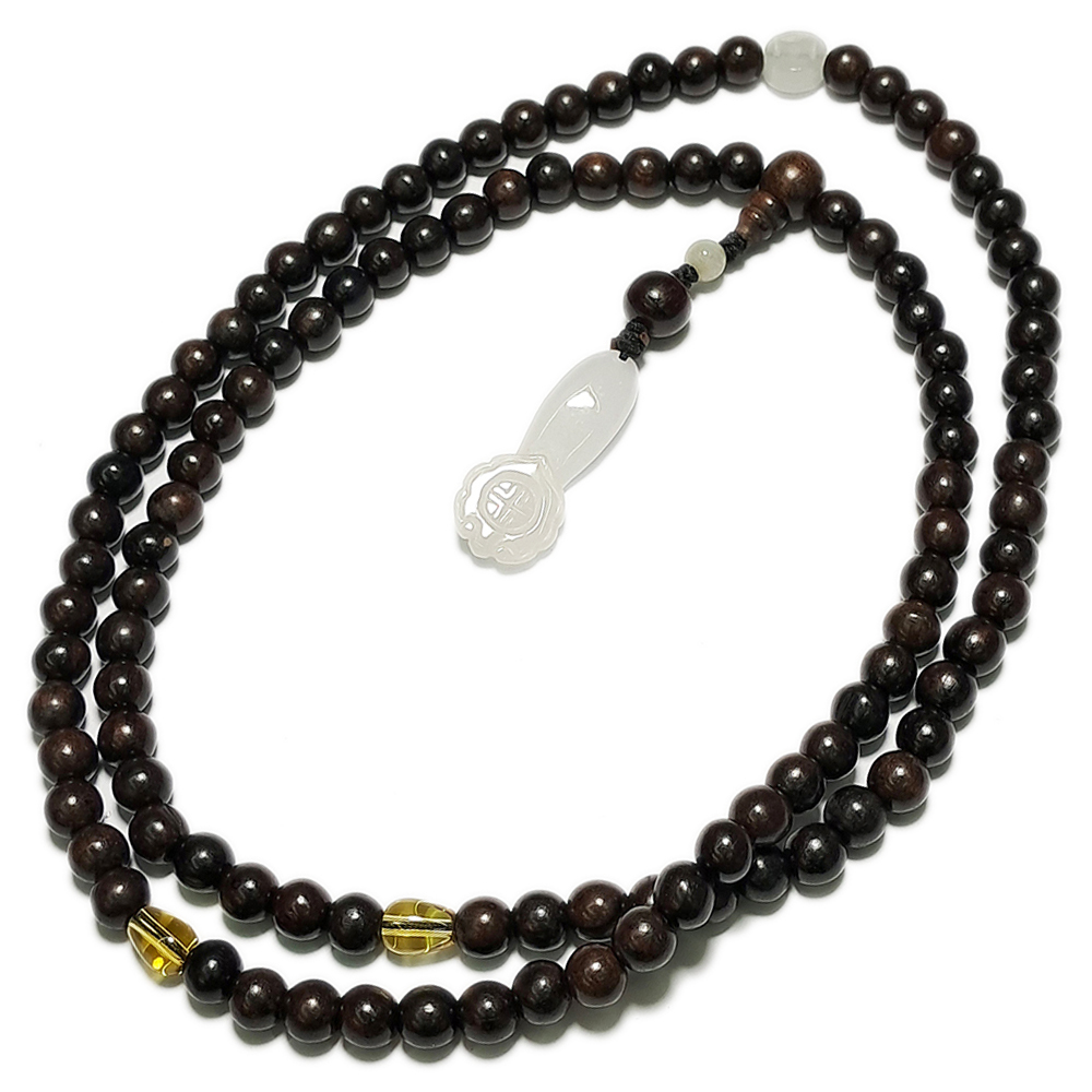 玉如意+黑紫檀108念珠8mm【十方】134563