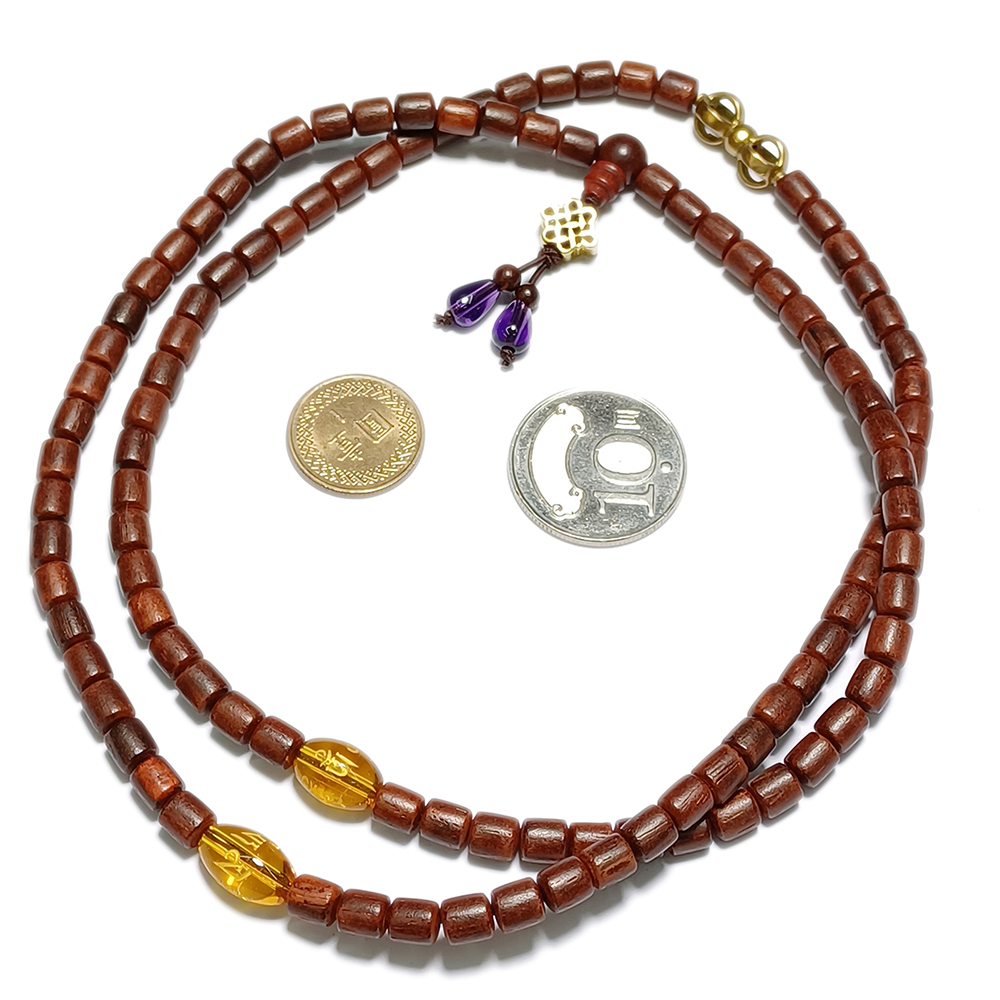 金剛杵+大葉紫檀108念珠5*6mm【十方】137380